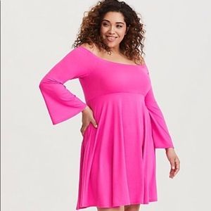 Torrid Hot Pink Skater Dress